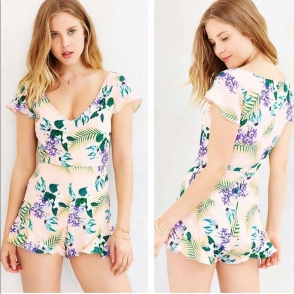 FOR LOVE AND LEMONS Floral Romper - Picture 1 of 4